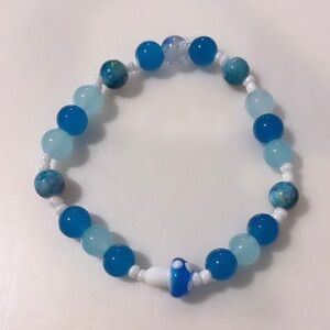 Light Blue Mushroom Bracelet